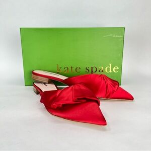 Kate Spade Red Satin Mules